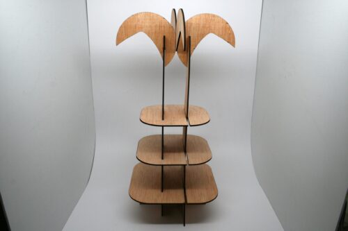 Estantería decorativa. Se puede fabricar en madera, ocb, panal de abeja o metacrilato