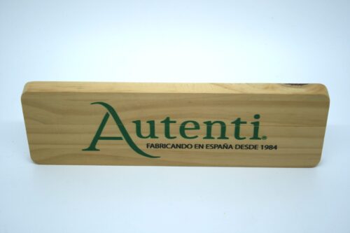 Display en madera con impresión digital rectangular