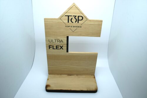 Display en madera con impresión digital