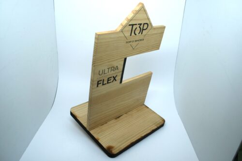 Display en madera con impresión digital